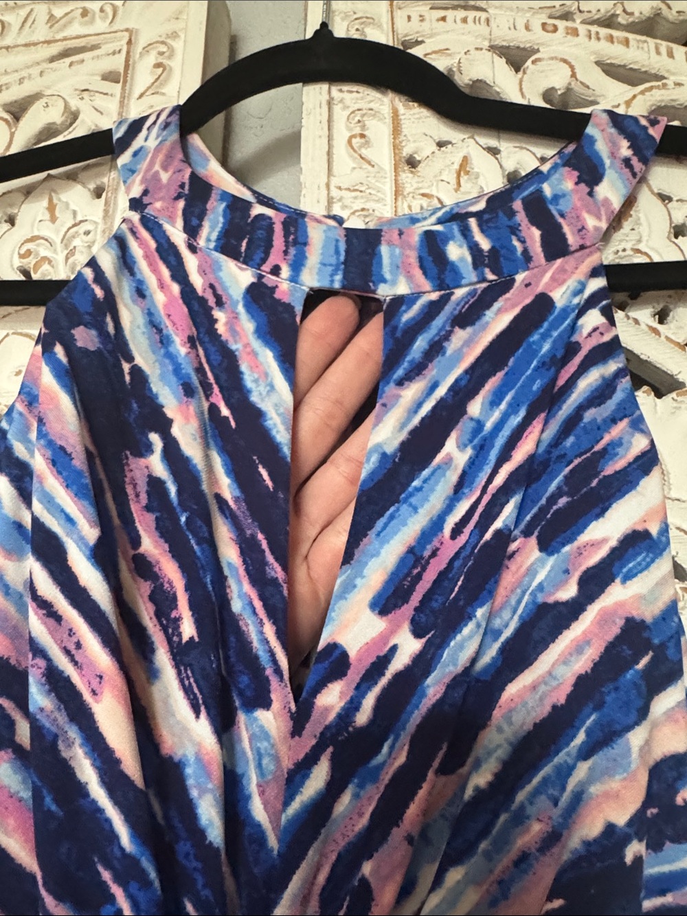 Eliza J Blue and Pink Abstract Maxi Dress - Picture 6 of 14